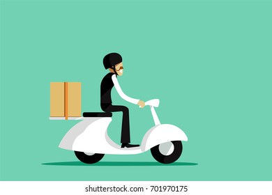 delivery motorcycle man
