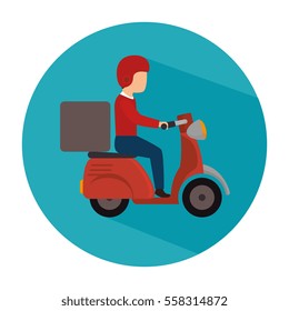 delivery motorcycle service icon