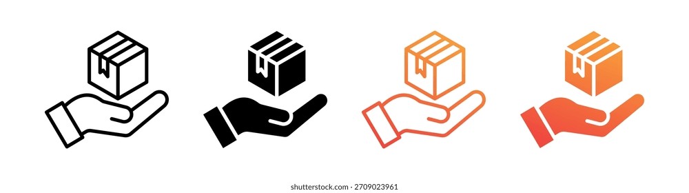 Entrega Vector de conjunto de iconos de estilo múltiple