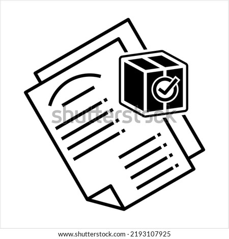 Delivery Note Icon, Delivery Receipt, Challan, Document, Bill Form Paperwork Vector Art Illustration