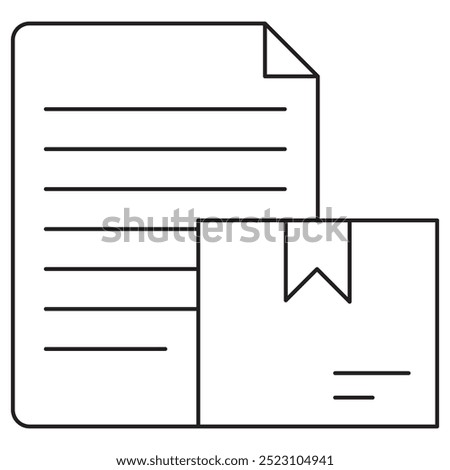 Delivery Note Icon, Shipping Confirmation Document, Order Dispatch Note, Delivery Receipt, Shipment Confirmation, Goods Delivery Slip