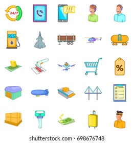 Delivery note icons set. Cartoon set of 25 delivery note vector icons for web isolated on white background