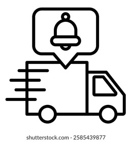 Delivery Notification icon line vector illustration