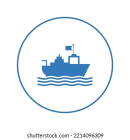Delivery ocean sea transport icon | Circle version icon |