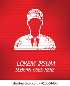 Delivery on red background,poster grunge design