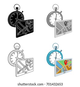 Delivery on time to the destination. Logistics and delivery single icon in cartoon style isometric vector symbol stock illustration web.