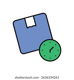 Delivery On Time Icon vector stock illustration