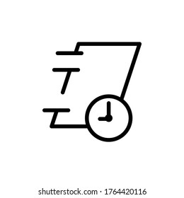 Delivery on time symbol, clock icon. Design template vector