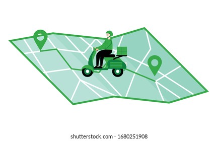 Delivery, On the way concept illustration