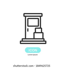 Delivery online icon vector isolated on white background.