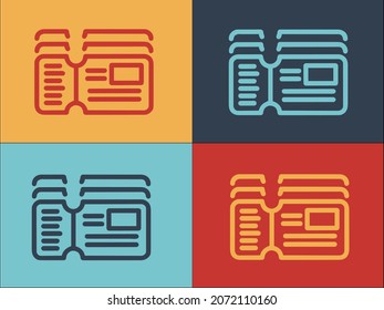 Delivery Online Ticket Logo Template, Simple Flat Icon of online,delivery,ticket