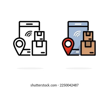 Online-Tracking-Ikone, Vektorgrafik für Logo-Schaltfläche für App-Web-Banner - Vektorgrafik