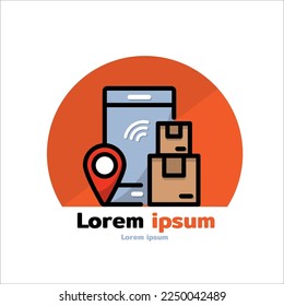 Delivery online tracking icon vector for app web banner logo icon button - Vector