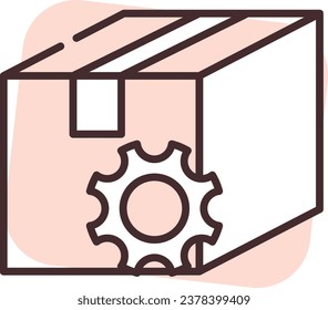 Delivery optimization, illustration or icon, vector on white background.