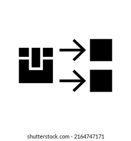 Symbol für Lieferoptionen oder Logo einzeln auf Zeichen, Vektorgrafik - hochwertige Vektorsymbole mit schwarzem Stil
