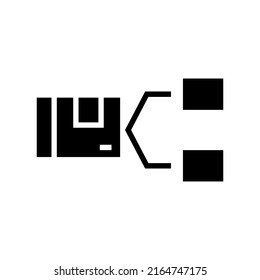 Symbol für Lieferoptionen oder Logo einzeln auf Zeichen, Vektorgrafik - hochwertige Vektorsymbole mit schwarzem Stil
