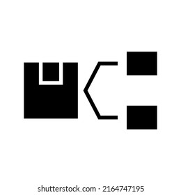 opciones de entrega icono o logotipo símbolo de signo aislado ilustración vectorial - iconos vectoriales de estilo negro de alta calidad
