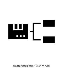 opciones de entrega icono o logotipo símbolo de signo aislado ilustración vectorial - iconos vectoriales de estilo negro de alta calidad
