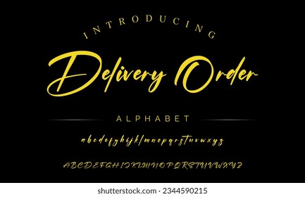 Delivery Order Best Alphabet Beautiful Calligraphy Signature Font lettering handwritten