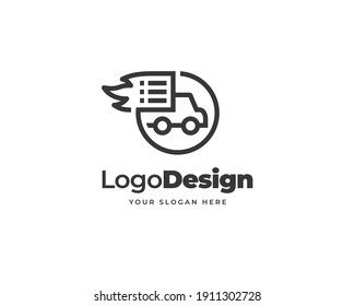 Delivery order boost logo vector. Product service business logo design