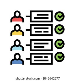 delivery order customer report color icon vector. delivery order customer report sign. isolated symbol illustration