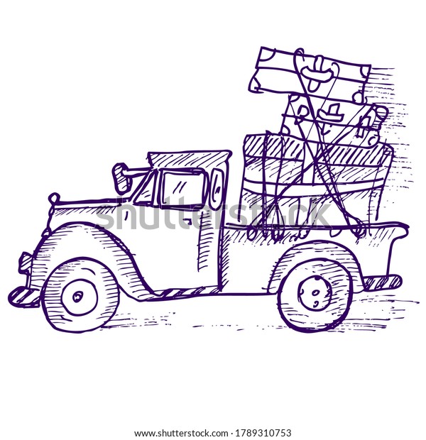 delivery order,\
doodle illustration and\
sketch
