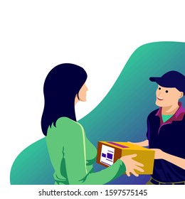 Delivery order illustration.  Vector illustration. Eps 10