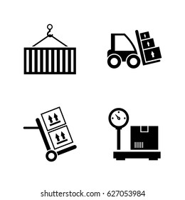 Delivery order. Simple Related Vector Icons Set for Video, Mobile Apps, Web Sites, Print Projects and Your Design. Black Flat Illustration on White Background.