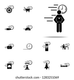 delivery order speed icon. Speed icons universal set for web and mobile