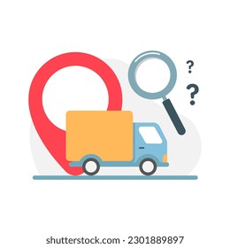 delivery order tracking concept illustration flat design vector eps10. modern graphic element for landing page ui, infographic, icon
