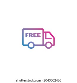 Delivery outline gradient icon vector