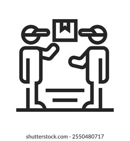 delivery outline icon design vector