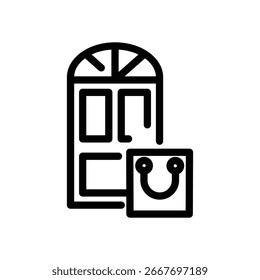 Diseño de Vector de icono de contorno de entrega Bueno para el Web o el App móvil