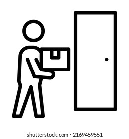 Ilustración vectorial de icono de esquema de entrega
