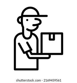 Kontursymbol der Lieferung, Vektorgrafik
