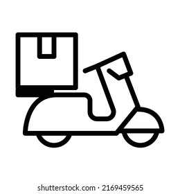 Delivery outline icon vector illustration