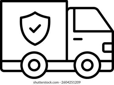 Delivery Outline icon vector illustration