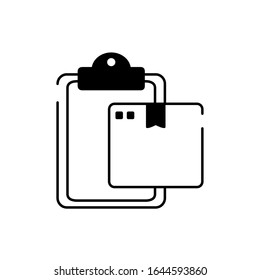 delivery pack clipboard cargo vector illustration line style icon