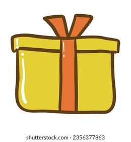Delivery package box icon, gift box vector illustration design, ecommerce concept icon in cartoon style