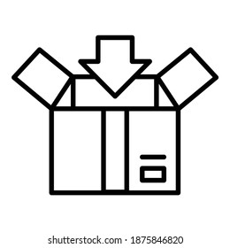 Delivery Package Flat Icon Isolated On White Background