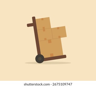 Diseño de concepto de icono de paquete de entrega