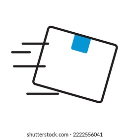 delivery package icon on white background