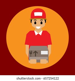 Delivery package icon in trendy flat style isolated on grey background. Delivery symbol for your design, logo, UI. Vector illustration, EPS10.