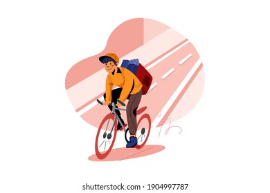 Delivery Package illustration concept. Flat illustration isolated on white background.