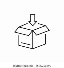 Lieferpaket-Eingabesymbol, Vektor
