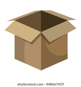 Delivery package isolated flat icon, vector illustration graphic design.