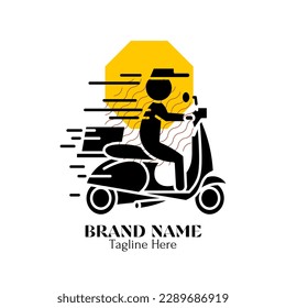 Delivery package logo vector design illustration, tracking logos 
