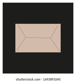 paquete de entrega en fondo blanco, vector