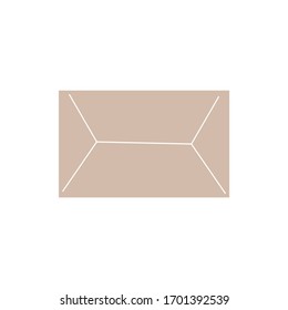 paquete de entrega en fondo blanco, vector