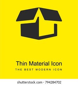 Delivery package opened bright yellow material minimal icon or logo design